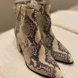 Steven Madden snakeskin booties